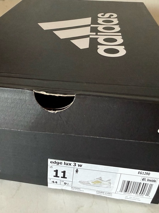 Adidas Edge Lux 3 White/Gold Mesh Running Shoes - Womens 11/ Excellent - Picture 9 of 9